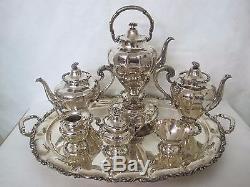 BEAUTIFUL 7pcs MEXICAN STERLING TEA SET by KIMBERLY STERLING TRAY 341 troy ounc