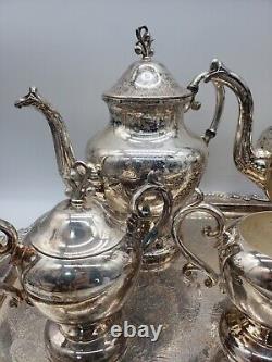 BSG Silver BIRMINGHAM COMPANY SILVER ON COPPER Tea Coffee SET