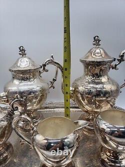 BSG Silver BIRMINGHAM COMPANY SILVER ON COPPER Tea Coffee SET