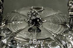 Bailey, Banks & Biddle Sterling Tea Set c1895 Hand Decorated 78 Oz