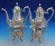Baltimore Rose By Schofield Sterling Silver 4 Piece Tea Set #1295 (#4152)