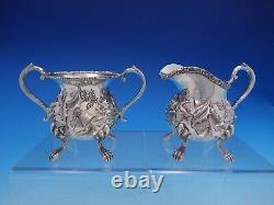Baltimore Rose By Schofield Sterling Silver 4 Piece Tea Set #1295 (#4152)