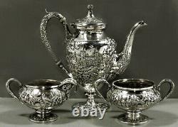 Baltimore Silversmiths Sterling Tea Set c1905 CASTLE