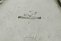 Baltimore Silversmiths Sterling Tea Set c1905 HAND DECORATED