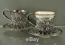 Baltimore Silversmiths Tea Set c1905 Hand Decorated