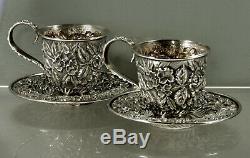 Baltimore Silversmiths Tea Set c1905 Hand Decorated