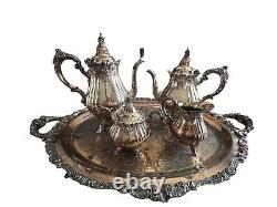 Baroque By Wallace 5 Pc. Silver Plated Tea/Coffee Set 281, 282, 283, 284, 294F