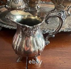 Baroque By Wallace 5 Pc. Silver Plated Tea/Coffee Set 281, 282, 283, 284, 294F