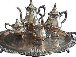 Baroque By Wallace 5 Pc. Silver Plated Tea/Coffee Set 281, 282, 283, 284, 294F