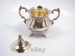 Baroque by Wallace 6 pc Silverplate Coffee Tea Set with Tray