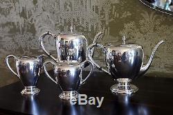 Beautiful Acorn Finials Vintage M FRED HIRSCH 407 Sterling Silver COFFEE TEA SET