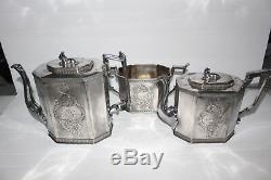 Beautiful Antique1917 Coffee Tea Set Silver