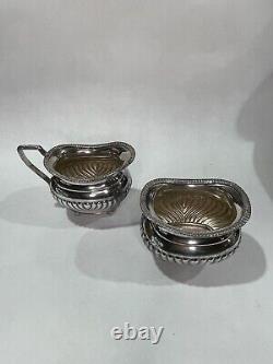 Beautiful Sheffield Silver Plate Tea Coffee Set Vintage