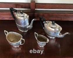 Beautiful Vintage Cheltenham Of Sheffield 4 Piece Silver Tea/coffee Service Set