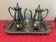 Beautiful Vintage Sheridan Silver Co. 6 Pcs Silver Plated Tea Set Footed