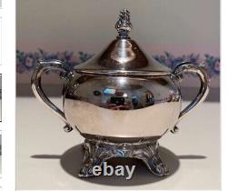 Big Discount! Antique F. B. Rogers 1881 Lady Margaret Silver Plate Tea Set 7 Pc