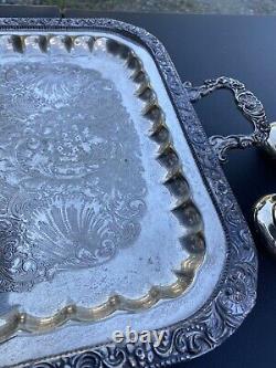 Birmingham Silver BIM14 7pc Tea Coffee Pot Tray Creamer Sugar Set Vintage 1950's