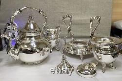 Birmingham Silver Co. Silver Plate 3 Piece Floating Coffee Tea Set Vintage