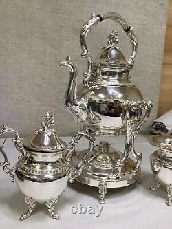 Birmingham Silver Co. Silver Plate 3 Piece Floating Coffee Tea Set Vintage