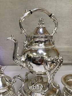 Birmingham Silver Co. Silver Plate 3 Piece Floating Coffee Tea Set Vintage