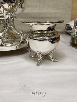 Birmingham Silver Co. Silver Plate 3 Piece Floating Coffee Tea Set Vintage