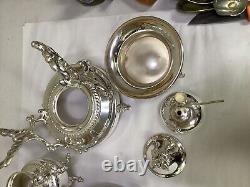 Birmingham Silver Co. Silver Plate 3 Piece Floating Coffee Tea Set Vintage