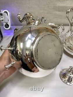 Birmingham Silver Co. Silver Plate 3 Piece Floating Coffee Tea Set Vintage