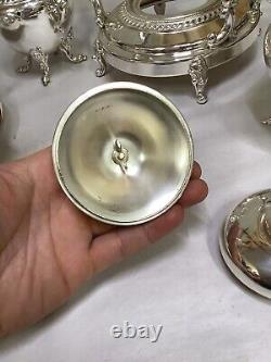 Birmingham Silver Co. Silver Plate 3 Piece Floating Coffee Tea Set Vintage