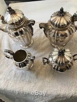 Buccellati Sterling silver tea-set vintage 4 pc set