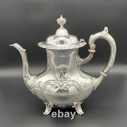 Burgundy by Reed & Barton 4 piece Sterling Silver Coffee & Tea Set, gently used