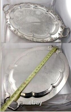 C1875 5pc Beautifully Decorated Silver Plated Tea Set