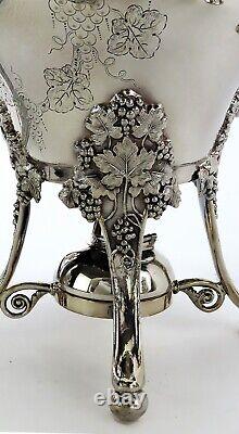 C1890s Fantastic Barbour / Int'l Silver Plate 7pc Grape Vine Tea Set