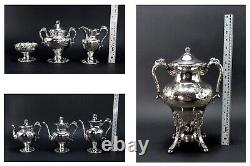 C1890s Fantastic Barbour / Int'l Silver Plate 7pc Grape Vine Tea Set