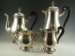 CHRISTOFLE Silver Plate MALMAISON Pattern 4 Piece Tea & Coffee Set