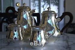 CHRISTOFLE Silver SALE 85% OFF $5500 4pc Albi/Bagatelle COFFEE/TEA SET France