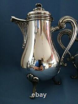 CHRISTOFLE silver plated Coffee Tea sugar set 3 MARLY Louis XV