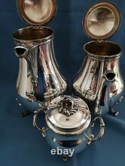 CHRISTOFLE silver plated Coffee Tea sugar set 3 MARLY Louis XV
