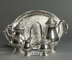 Camille, International Silver Company, Silverplated 5 Piece Tea/Coffee/Tray set