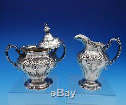 Chantilly Duchess by Gorham Sterling Silver Tea Set 5pc Hand Chased (#3216)