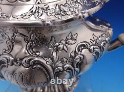 Chantilly by Gorham Grand Sterling Silver Tea Set 5pc Monogrammed (#7901)