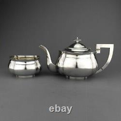 Chinese Export Silver 4 Pcs Tea Set, Signed