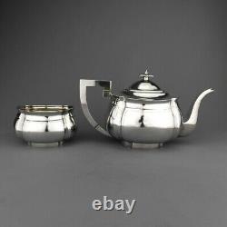 Chinese Export Silver 4 Pcs Tea Set, Signed