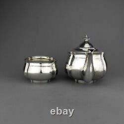 Chinese Export Silver 4 Pcs Tea Set, Signed