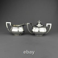 Chinese Export Silver 4 Pcs Tea Set, Signed