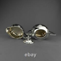 Chinese Export Silver 4 Pcs Tea Set, Signed