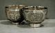 Chinese Export Silver Tea Cups Bowls Set 2