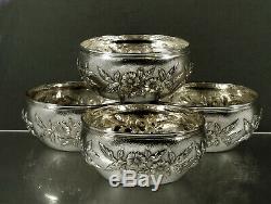 Chinese Export Silver Tea Set (4) Tea Bowl c1890 Signed
