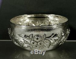 Chinese Export Silver Tea Set (4) Tea Bowl c1890 Signed