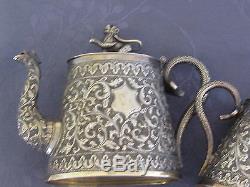 Chinese Export Silver Tea Set Indian Sterling Argent Massif Service A The Chine