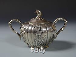 Chinese Export Sterling Silver Tea Set Qing Dynasty Shanghai